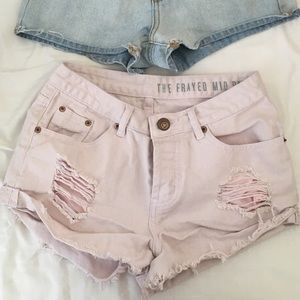 Pink High waisted shorts